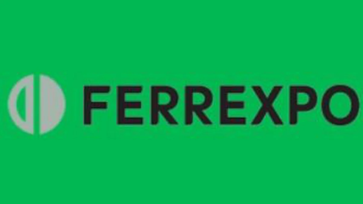 Логотип компанії Ferrexpo з круглим символом на зеленому фоні